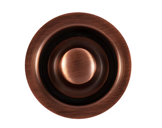 SINKOLOGY SinkSense 3.5 in. Disposal Flange Drain with Stopper in Antique Copper