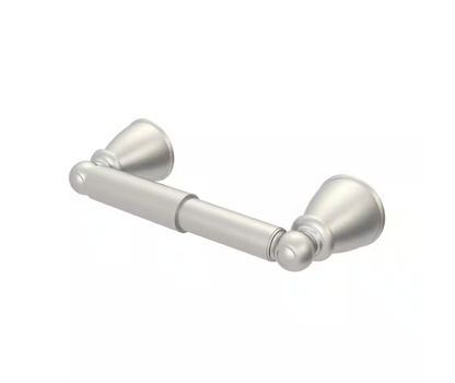 Glacier Bay Lisbon Wall Mounted Spring Double Post Toilet Paper Holder in Brushed Nickel Finish