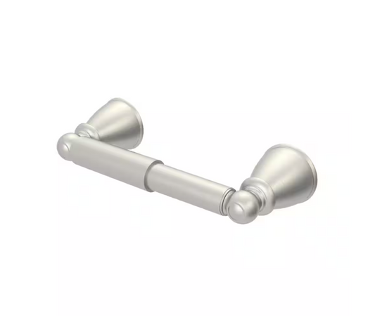 Glacier Bay Lisbon Wall Mounted Spring Double Post Toilet Paper Holder in Brushed Nickel Finish