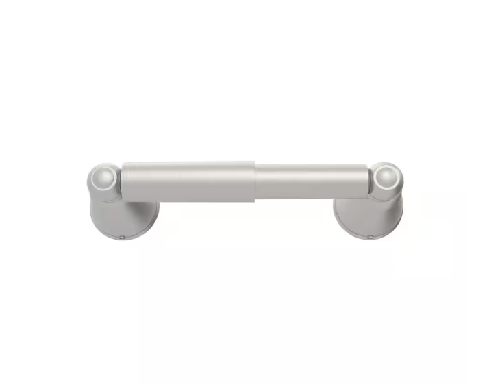 Glacier Bay Lisbon Wall Mounted Spring Double Post Toilet Paper Holder in Brushed Nickel Finish