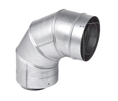Rheem 3 in. x 5 in. 90-Degree Elbow Stainless Steel Concentric Venting for Mid Efficiency Tankless Gas Water Heaters