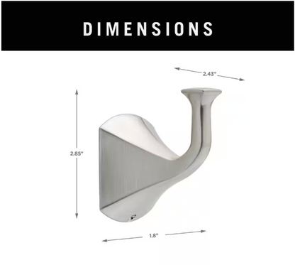 Delta Pierce Single Towel Hook Bath Hardware Accessory in Brushed Nickel