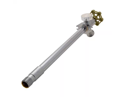 Everbilt 1/2 in. x 3/4 in. x 10 in. MPT x SWT x MHT Brass Anti-Siphon Frost Free Sillcock Valve with Multi-Turn Operation