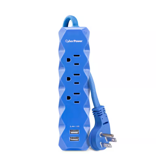 CyberPower 3 ft. 3-Outlet 2-USB Surge Protector