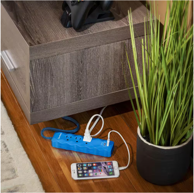 CyberPower 3 ft. 3-Outlet 2-USB Surge Protector