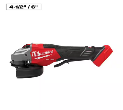 Milwaukee M18 FUEL 18-Volt Lithium-Ion Brushless Cordless 4-1/2 in./6 in. Braking Grinder with Paddle Switch (Tool-Only)