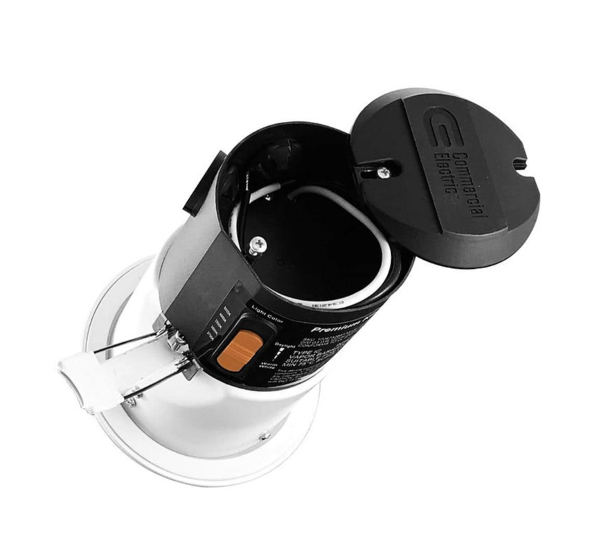 4-Pack Commercial Electric Premium Downlight 3 in. 2700K - 5000K White New Construction/Remodel Recessed Integrated LED Gimbal Kit