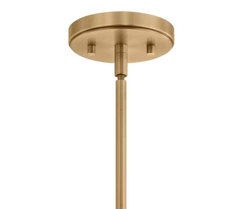 Hampton Bay Nelwyn 25 in. 4-Light Vintage Brass Chandelier with Clear Glass Globe Shades