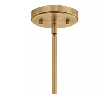 Hampton Bay Nelwyn 25 in. 4-Light Vintage Brass Chandelier with Clear Glass Globe Shades
