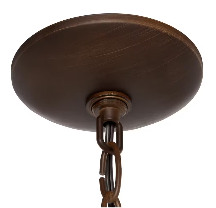 Home Decorators Collection Barton Bay 1-Light Bronze and Champagne Pewter Orb Mini Pendant Hangling Light