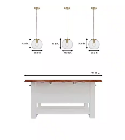 Home Decorators Collection 1-Light Antique Brass and Glass Mini-Pendant
