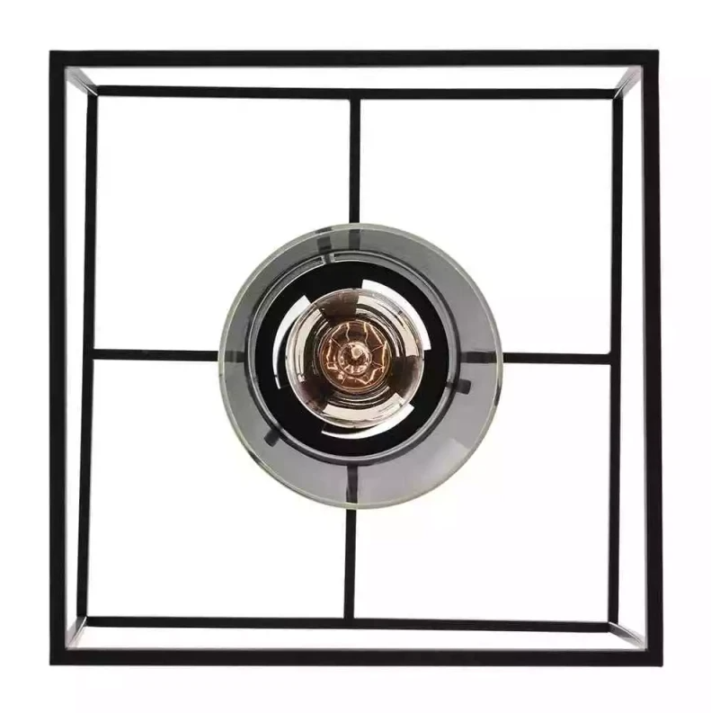 Monteaux Lighting 12 in. 1-Light Black Pendant Light Fixture w/Clear Glass