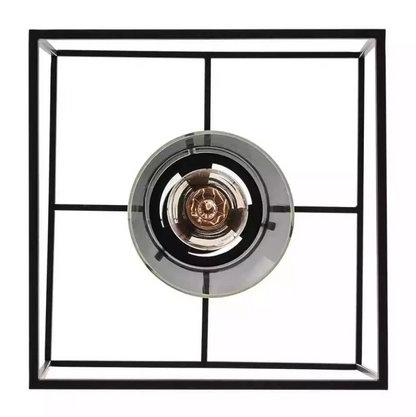 Monteaux Lighting 12 in. 1-Light Black Pendant Light Fixture w/Clear Glass