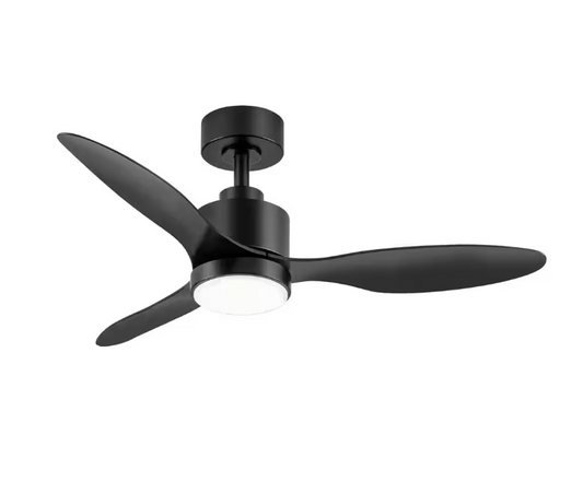 Breezary Sawyer 42 in. Indoor Black Ceiling Fan with Integrated LED Light and Remote Control Included
