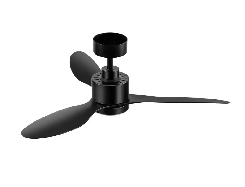 Breezary Sawyer 42 in. Indoor Black Ceiling Fan with Integrated LED Light and Remote Control Included