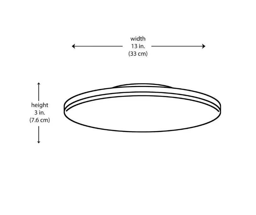 Monteaux Lighting 13 in. Brass Integrated LED Semi-Flush Mount Ceiling Light with Acrylic Shade