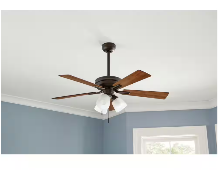 Hampton Bay Sinclair II 44 in. Indoor Oil Rubbed Bronze LED Ceiling Fan with Light