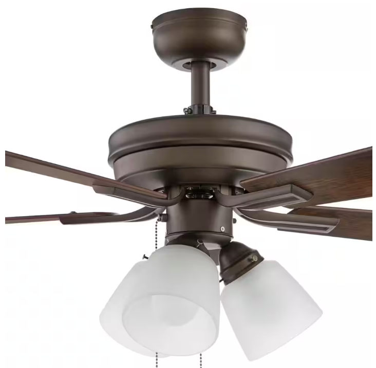 Hampton Bay Sinclair II 44 in. Indoor Oil Rubbed Bronze LED Ceiling Fan with Light