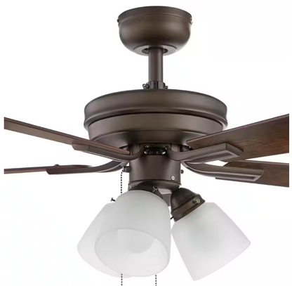 Hampton Bay Sinclair II 44 in. Indoor Oil Rubbed Bronze LED Ceiling Fan with Light
