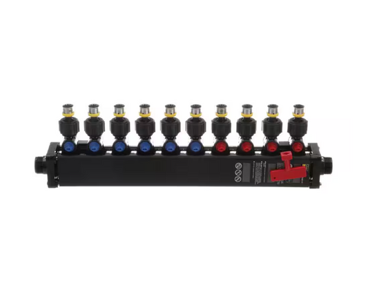 Viega Manabloc 1/2 in. x 10-Port Press MiniBloc Polysulfone Zoning Manifold (4-hot/6-cold)