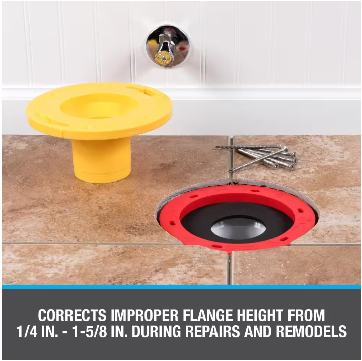Oatey 1/4 in. - 1-5/8 in. Toilet Flange Extender Kit