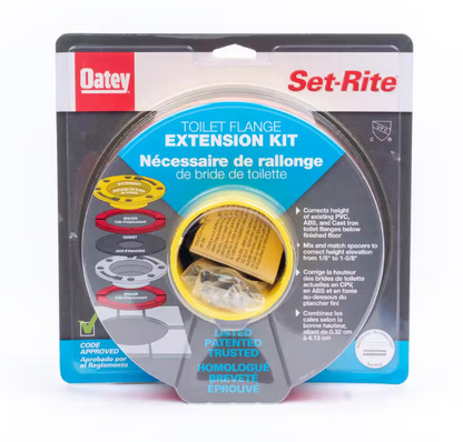 Oatey 1/4 in. - 1-5/8 in. Toilet Flange Extender Kit