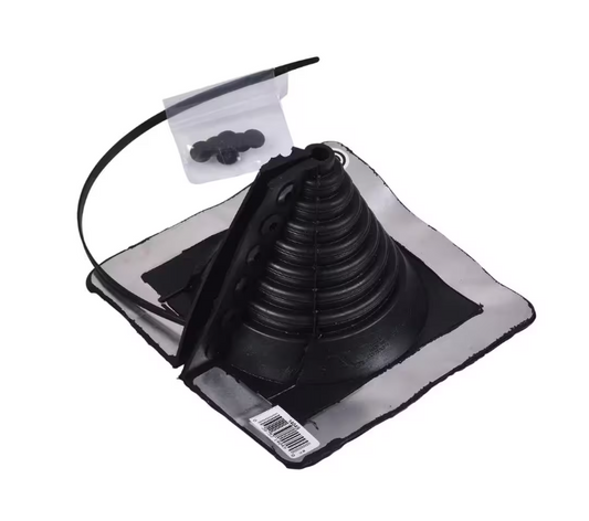 Oatey Retro Master Flash 8 in. x 8 in. Vent Pipe Roof Flashing with 1/4 in. - 4 in. Adjustable Diameter