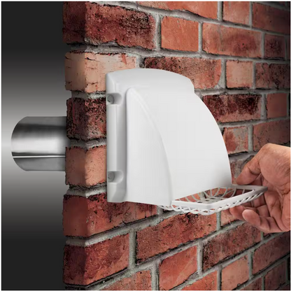 Everbilt Wide Mouth Dryer Vent Hood in White