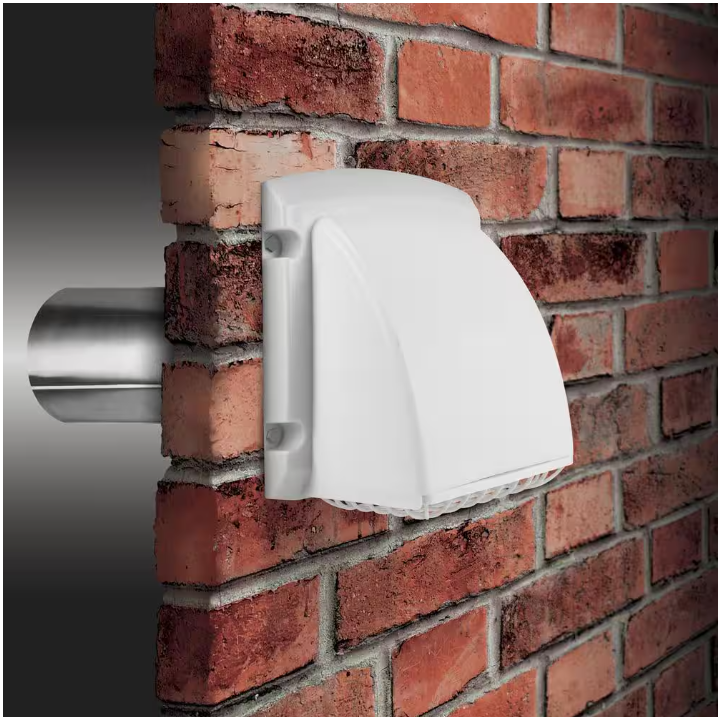 Everbilt Wide Mouth Dryer Vent Hood in White