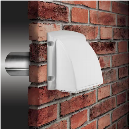 Everbilt Wide Mouth Dryer Vent Hood in White