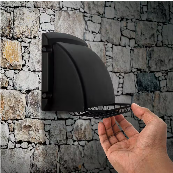 Everbilt 4 in. Wide Mouth Black Vent Hood