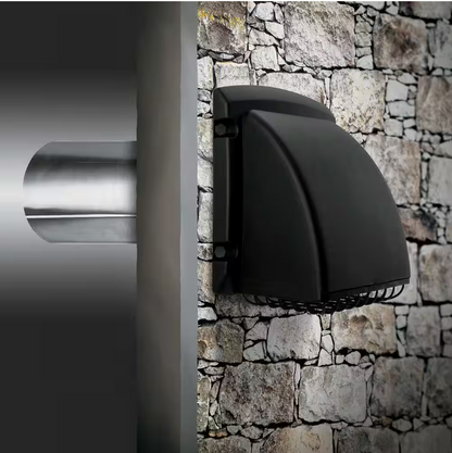 Everbilt 4 in. Wide Mouth Black Vent Hood