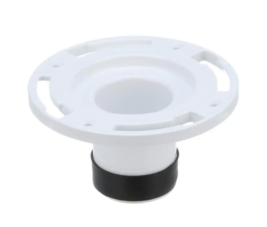 Oatey 3 in. PVC Twist-N-Set Open Toilet Flange