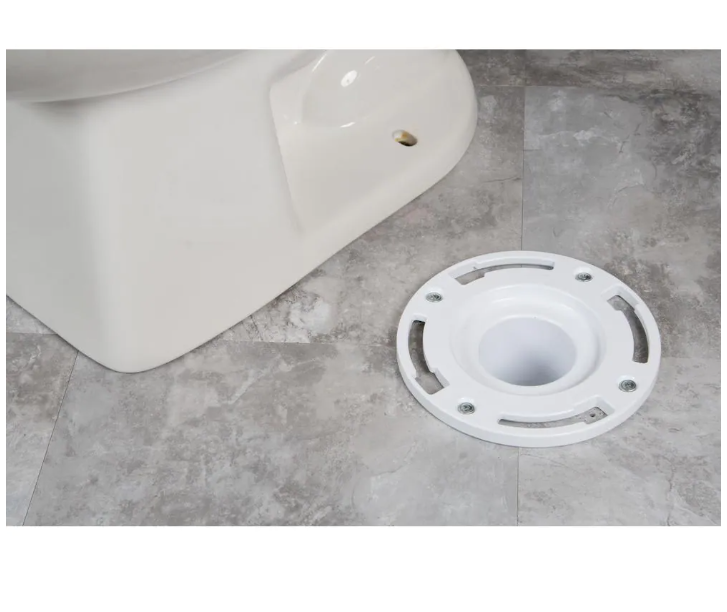 Oatey 3 in. PVC Twist-N-Set Open Toilet Flange