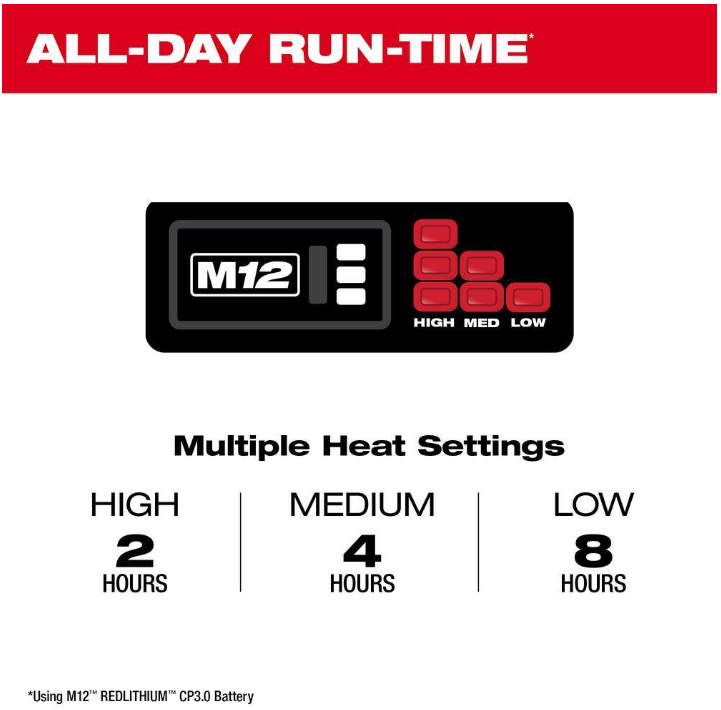 Milwaukee Men's Large M12 12-Volt Lithium-Ion Cordless Gray Heated Jacket Hoodie Kit with (1) 2.0 Ah Battery and Charger