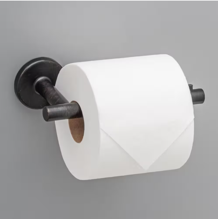 Delta Trinsic Wall Mount Single Post Toilet Paper Holder Bath Hardware Accessory in Venetian Bronze