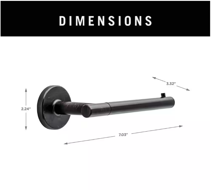 Delta Trinsic Wall Mount Single Post Toilet Paper Holder Bath Hardware Accessory in Venetian Bronze