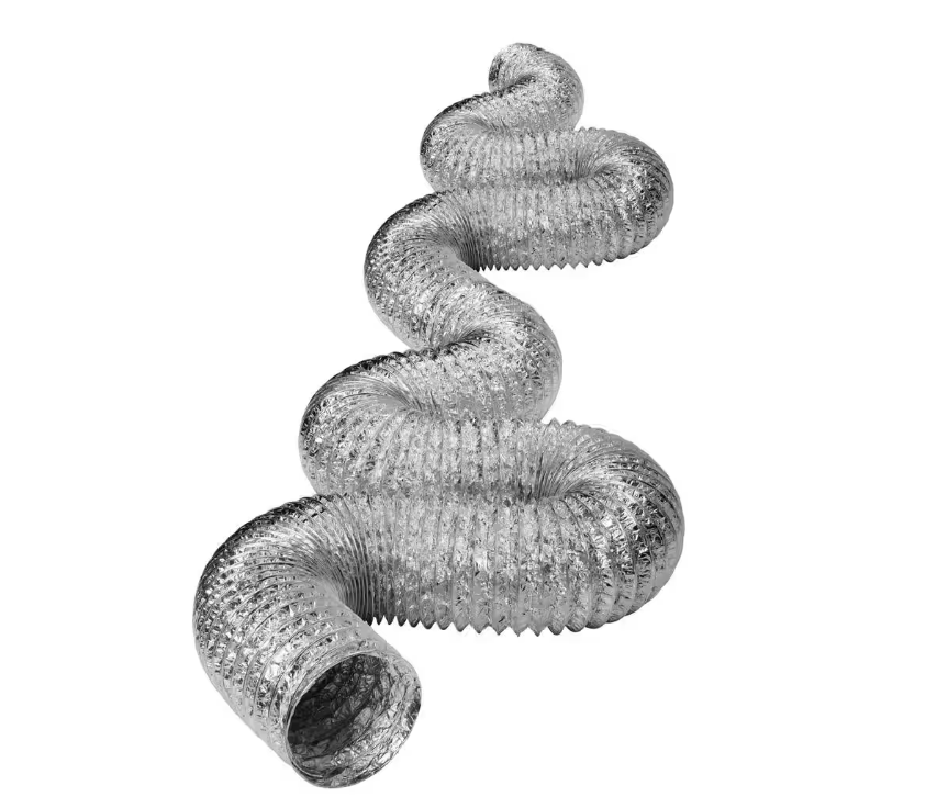 Deflect-o 8 in. x 25 ft. Non-Insulated Flexible Aluminum Duct with Scrim