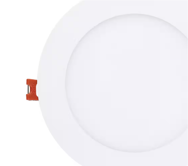 Commercial Electric Ultra Slim Integrated LED 6 in Round Adj Color Temp Canless Recessed Light for Kitchen Bath Living rooms, White 4-Pack