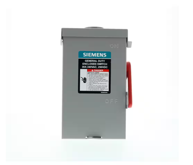 Siemens General Duty 30 Amp 2-Pole 3-Wire 240-Volt Fusible Outdoor Safety Switch RBPU