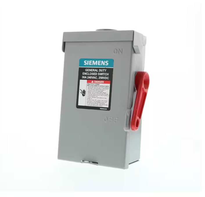Siemens General Duty 30 Amp 2-Pole 3-Wire 240-Volt Fusible Outdoor Safety Switch RBPU