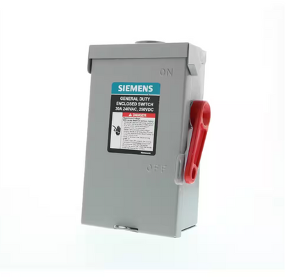 Siemens General Duty 30 Amp 2-Pole 3-Wire 240-Volt Fusible Outdoor Safety Switch RBPU