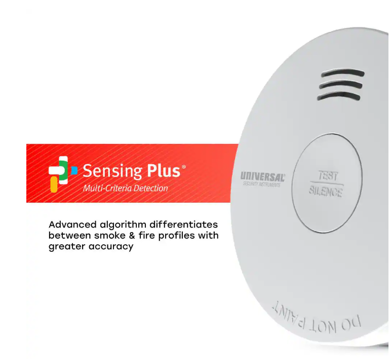 Universal Security Instruments (3-Pack) 10-Year Battery Powered Mini Smoke and Fire Detector with Photoelectric Sensor