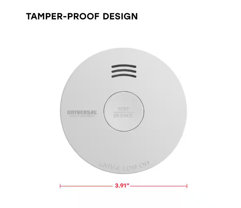 Universal Security Instruments (3-Pack) 10-Year Battery Powered Mini Smoke and Fire Detector with Photoelectric Sensor