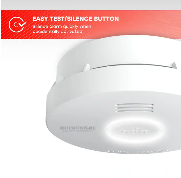 Universal Security Instruments (3-Pack) 10-Year Battery Powered Mini Smoke and Fire Detector with Photoelectric Sensor