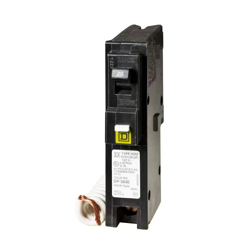 Square D Homeline 20 Amp Single-Pole Combination Arc Fault Circuit Breaker(HOM120CAFIC)