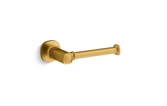 KOHLER Ealing Vibrant Brushed Moderne Brass Wall mount Single post Toilet Paper Holder 1 -Rolls