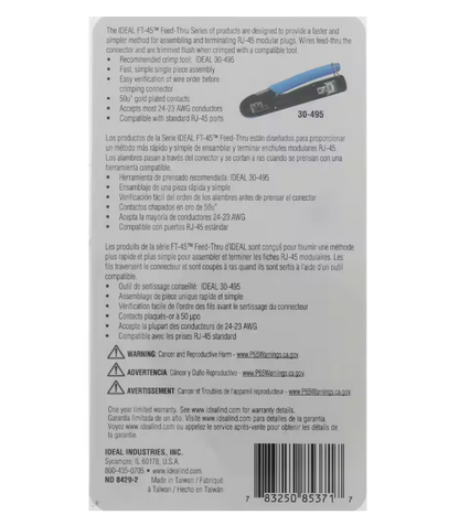 IDEAL Cat5e Feed-Thru Modular Plug (50-Pack)