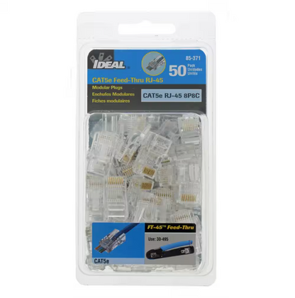 IDEAL Cat5e Feed-Thru Modular Plug (50-Pack)