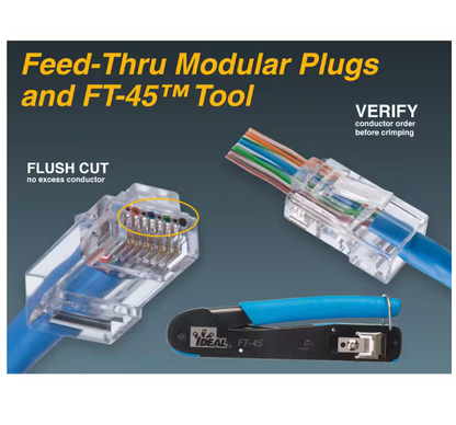 IDEAL Cat5e Feed-Thru Modular Plug (50-Pack)